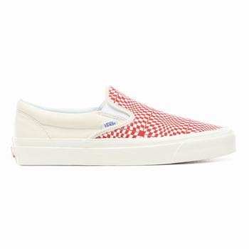 Női Vans Anaheim Factory Slip-On 98 DX Tornacipő VA5021846 Piros/Fehér